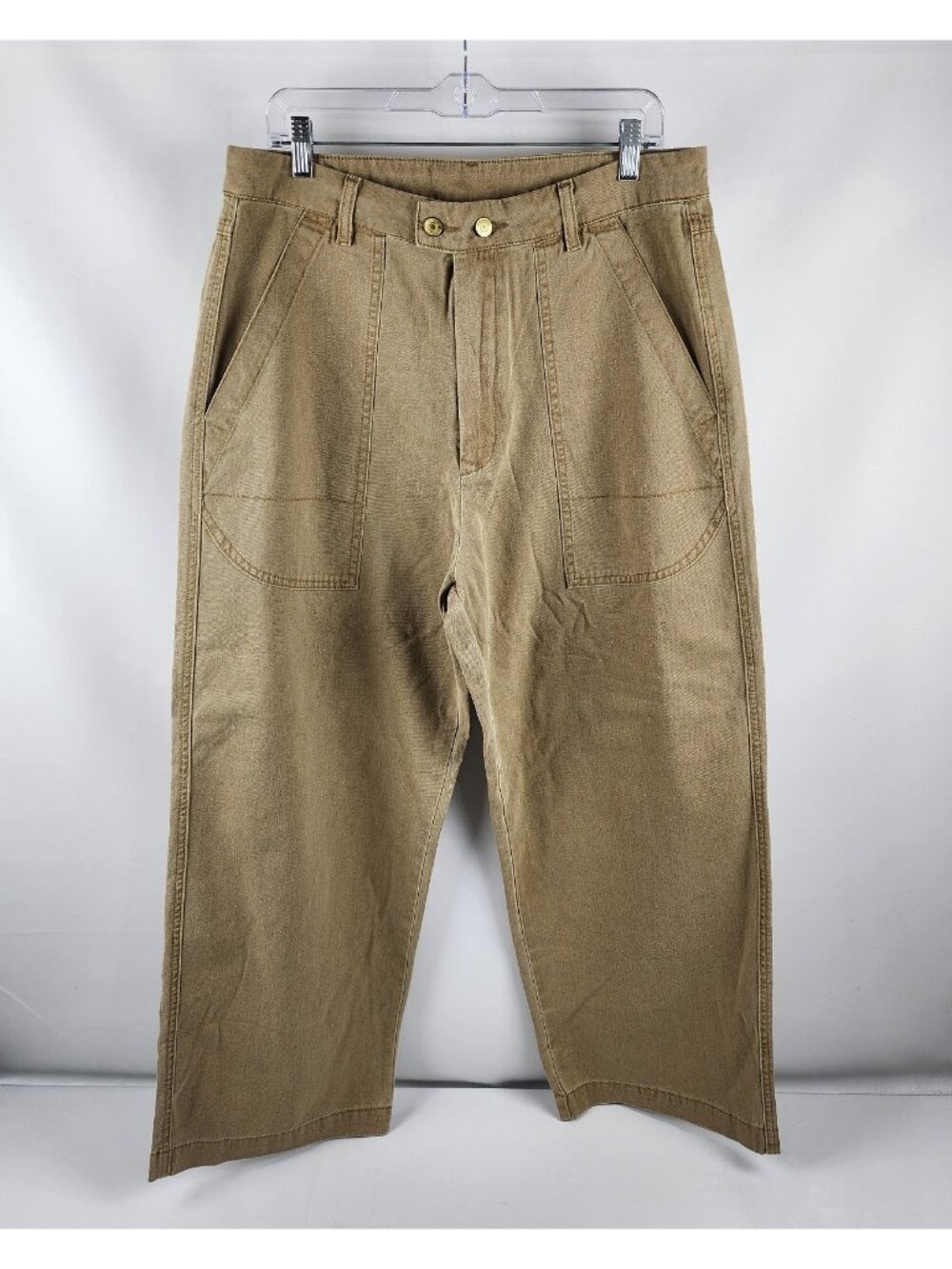 Roucha Proust Pants Womens 10-14US Tan Overdye Wide Leg Pant (34x28) NWT